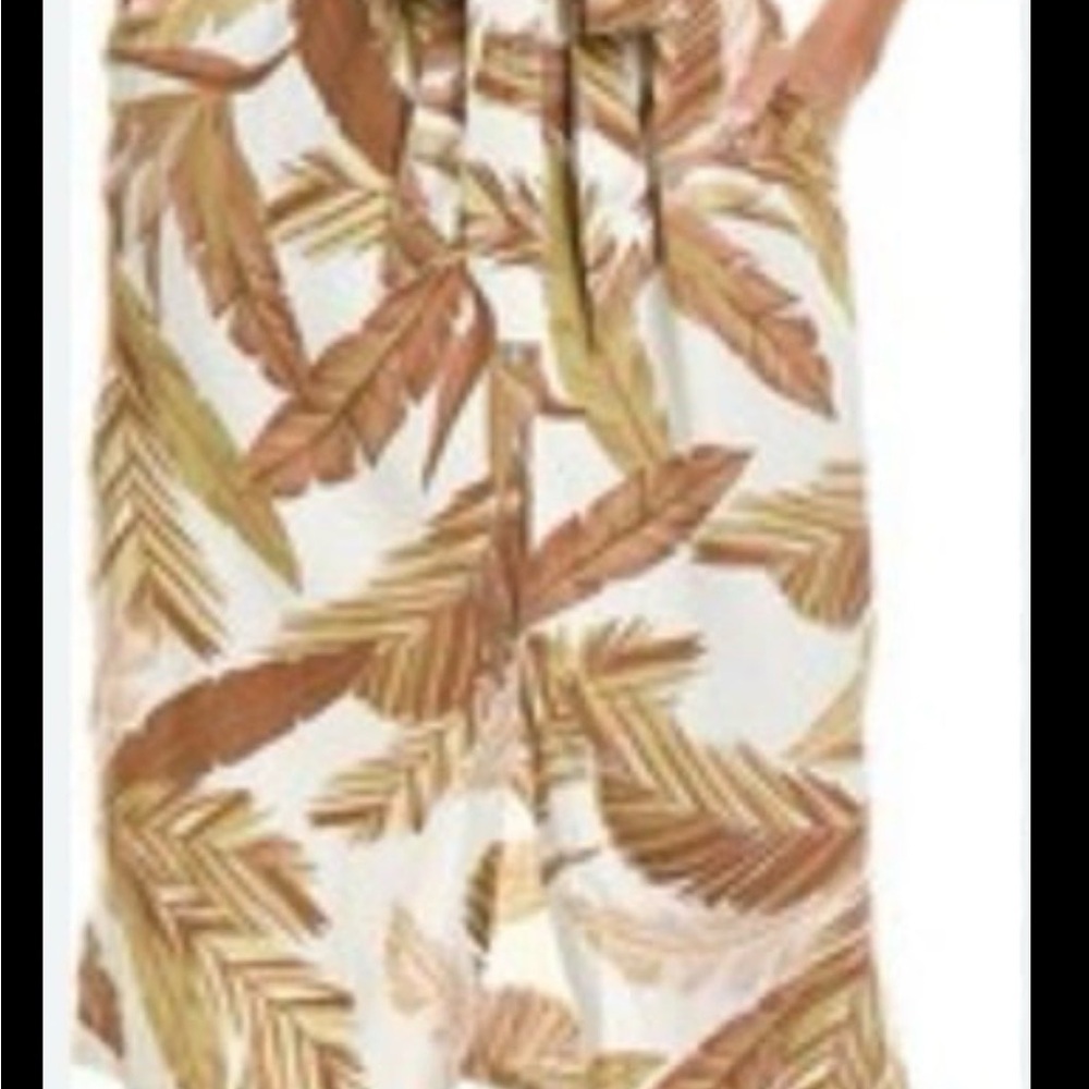 Nicole Miller Tropical leaf Midi Dress Size 4